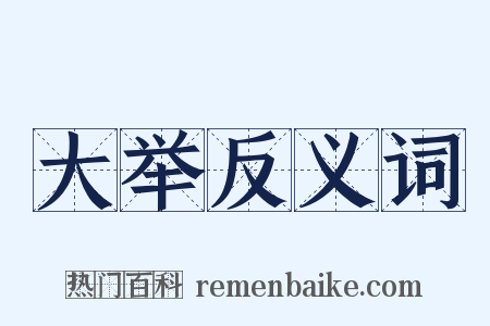 大举反义词是什么意思的图片